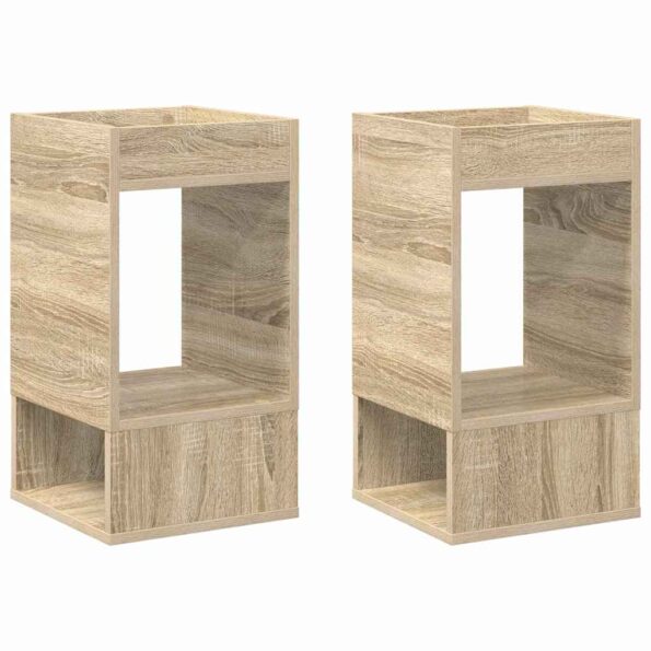 vidaXL Koncový stôl 2 pcs Sonoma dub 30 x 30 x 56 cm Kompozitné drevo – Obrázok 2