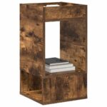 vidaXL Koncový stôl Dymová dub 30 x 30 x 56 cm Kompozitné drevo – Obrázok 3