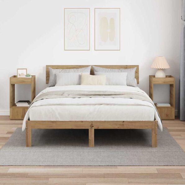 vidaXL Koncový stôl 2 pcs Remeselný dub 30 x 30 x 56 cm – Obrázok 4