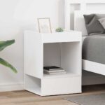 vidaXL Koncový stôl 2 pcs Biela 40 x 40 x 56 cm Kompozitné drevo