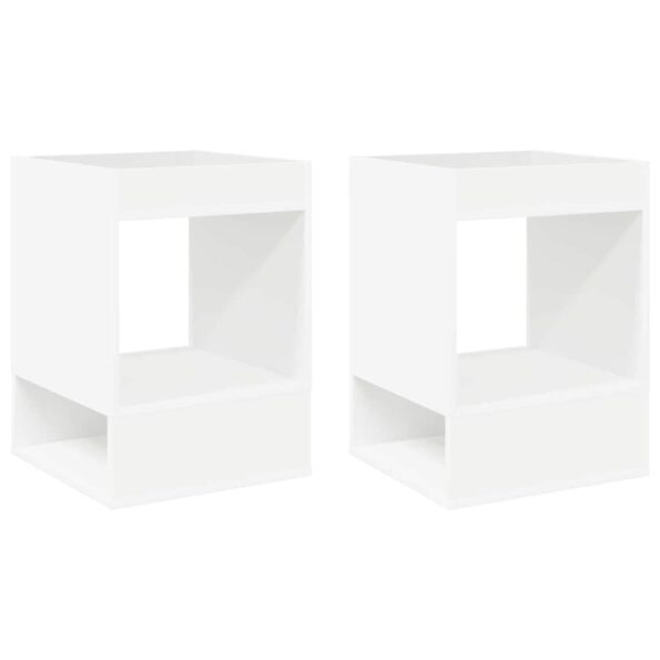 vidaXL Koncový stôl 2 pcs Biela 40 x 40 x 56 cm Kompozitné drevo – Obrázok 2