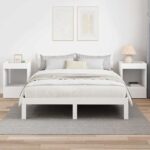vidaXL Koncový stôl 2 pcs Biela 40 x 40 x 56 cm Kompozitné drevo – Obrázok 4