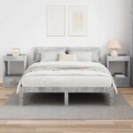 vidaXL Koncový stôl 2 pcs Betónová šedá 40 x 40 x 56 cm – Obrázok 4