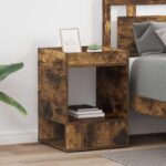 vidaXL Koncový stôl 2 pcs Dymová dub 40 x 40 x 56 cm Kompozitné drevo
