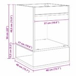 vidaXL Koncový stôl 2 pcs Dymová dub 40 x 40 x 56 cm Kompozitné drevo – Obrázok 12