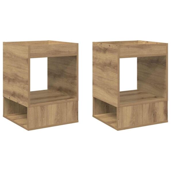 vidaXL Koncový stôl 2 pcs Remeselný dub 40 x 40 x 56 cm – Obrázok 2