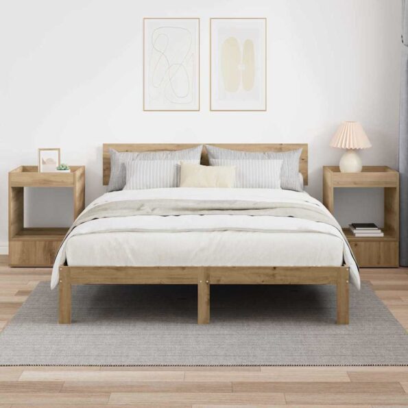 vidaXL Koncový stôl 2 pcs Remeselný dub 40 x 40 x 56 cm – Obrázok 4
