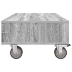 vidaXL Bočný stolík s kolieskami Sivý Sonoma 90 x 50 x 30 cm – Obrázok 6