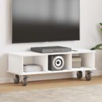 vidaXL TV stolík Biela 100 x 35 x 35 cm Kompozitné drevo