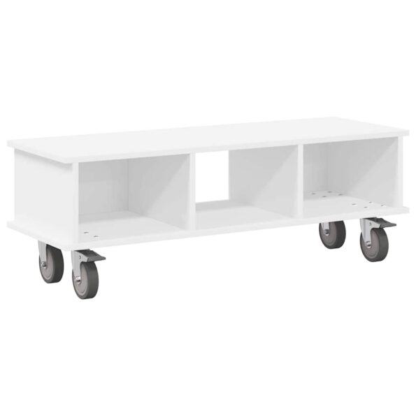 vidaXL TV stolík Biela 100 x 35 x 35 cm Kompozitné drevo – Obrázok 2