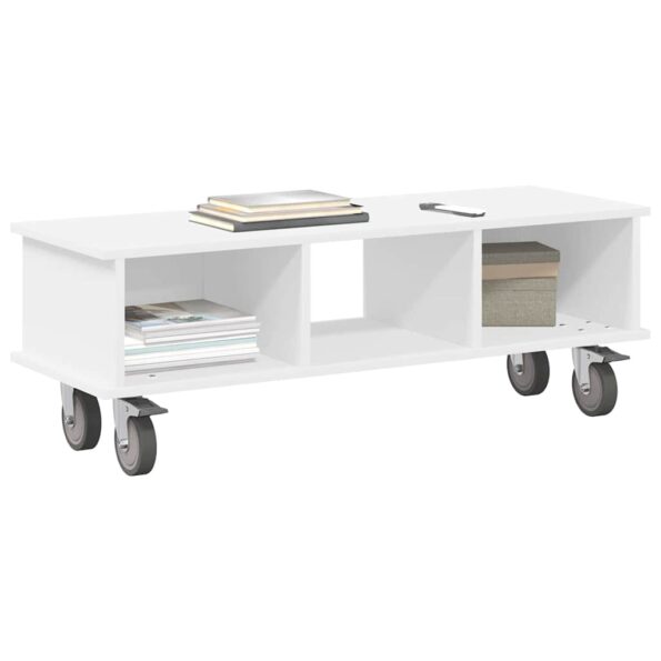 vidaXL TV stolík Biela 100 x 35 x 35 cm Kompozitné drevo – Obrázok 3