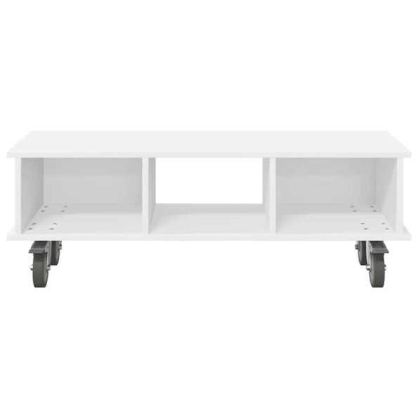 vidaXL TV stolík Biela 100 x 35 x 35 cm Kompozitné drevo – Obrázok 5