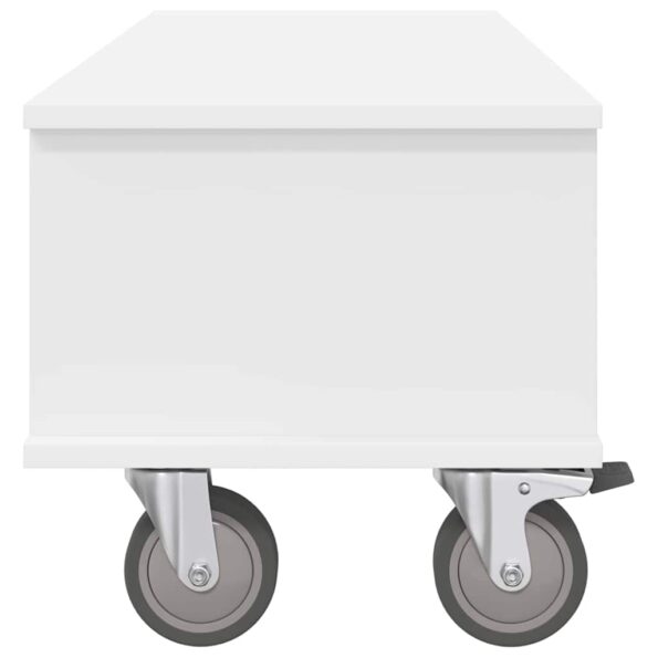 vidaXL TV stolík Biela 100 x 35 x 35 cm Kompozitné drevo – Obrázok 6