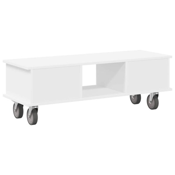 vidaXL TV stolík Biela 100 x 35 x 35 cm Kompozitné drevo – Obrázok 7