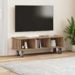 vidaXL TV stolík Remeselný dub 100 x 35 x 35 cm Kompozitné drevo – Obrázok 4