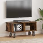 vidaXL TV stolík Dymová dub 68,5 x 35 x 35 cm Kompozitné drevo