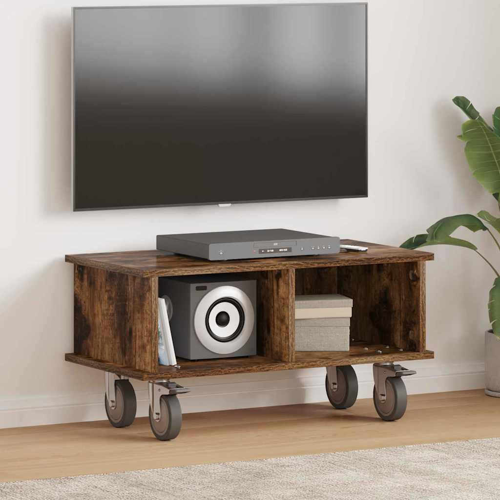 891044_1.jpg vidaXL TV stolík Dymová dub 68,5 x 35 x 35 cm Kompozitné drevo – Obrázok 1