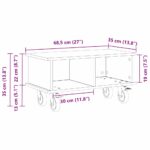vidaXL TV stolík Dymová dub 68,5 x 35 x 35 cm Kompozitné drevo – Obrázok 11