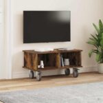 vidaXL TV stolík Dymová dub 68,5 x 35 x 35 cm Kompozitné drevo – Obrázok 4