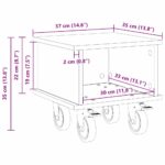 vidaXL TV stolík Dymová dub 37 x 35 x 35 cm Kompozitné drevo – Obrázok 11
