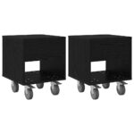 vidaXL Nočný stolík 2 pcs Čierny dub 40,5 x 40 x 48 cm – Obrázok 2