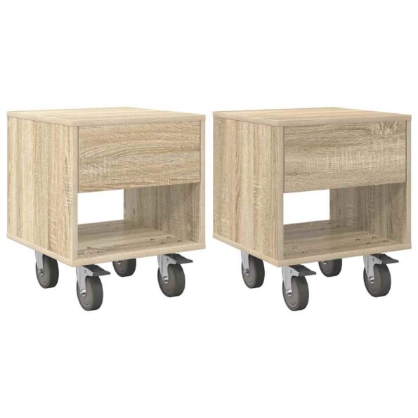 vidaXL Nočný stolík 2 pcs Sonoma dub 40,5 x 40 x 48 cm – Obrázok 2
