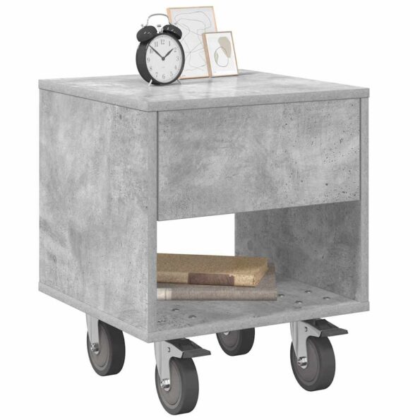 vidaXL Nočný stolík 2 pcs Betónová šedá 40,5 x 40 x 48 cm – Obrázok 3