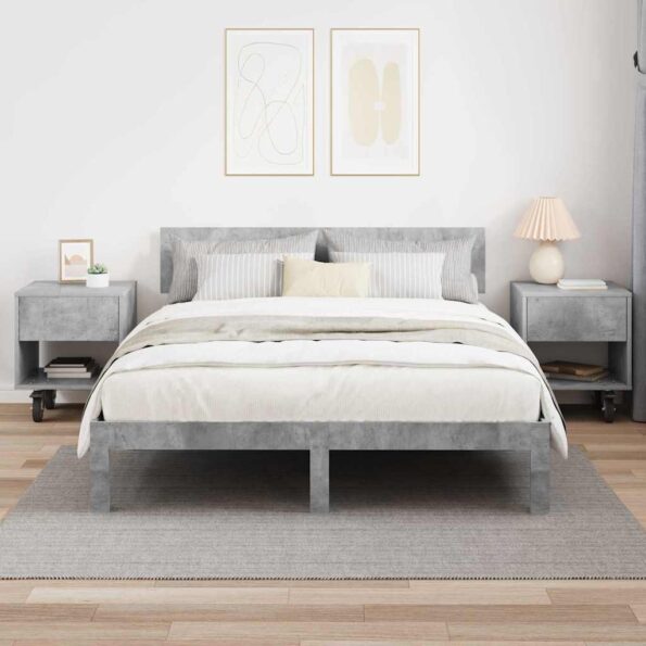 vidaXL Nočný stolík 2 pcs Betónová šedá 40,5 x 40 x 48 cm – Obrázok 4