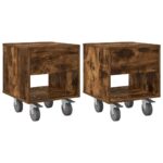 vidaXL Nočný stolík 2 pcs Dymová dub 40,5 x 40 x 48 cm – Obrázok 2