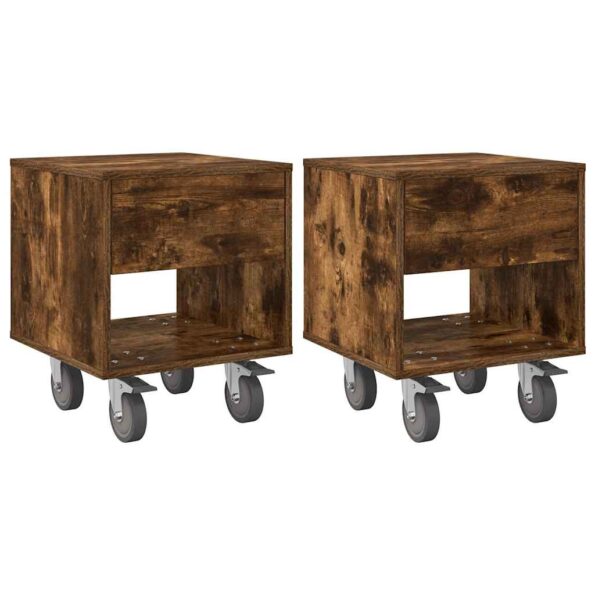 vidaXL Nočný stolík 2 pcs Dymová dub 40,5 x 40 x 48 cm – Obrázok 2