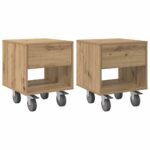 vidaXL Nočný stolík 2 pcs Remeselný dub 40,5 x 40 x 48 cm – Obrázok 2