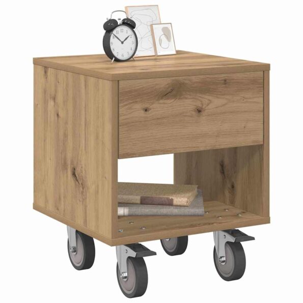 vidaXL Nočný stolík 2 pcs Remeselný dub 40,5 x 40 x 48 cm – Obrázok 3