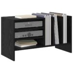 vidaXL Skrinka na gramofónové platne Čierny dub 78,5 x 35 x 45 cm – Obrázok 3