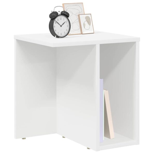 vidaXL Koncový stôl Biela 37 x 32 x 40 cm Kompozitné drevo – Obrázok 3