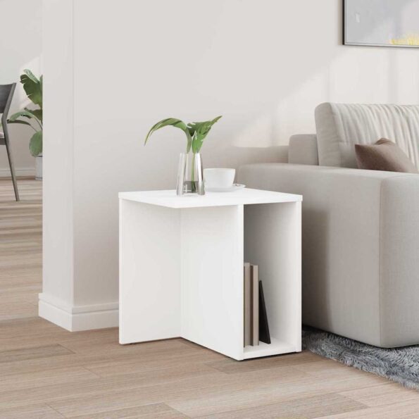 vidaXL Koncový stôl Biela 37 x 32 x 40 cm Kompozitné drevo – Obrázok 4