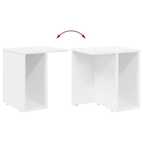 vidaXL Koncový stôl 2 pcs Biela 37 x 32 x 40 cm Kompozitné drevo – Obrázok 11