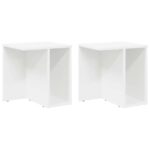 vidaXL Koncový stôl 2 pcs Biela 37 x 32 x 40 cm Kompozitné drevo – Obrázok 2