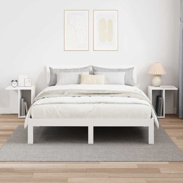 vidaXL Koncový stôl 2 pcs Biela 37 x 32 x 40 cm Kompozitné drevo – Obrázok 4