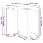 vidaXL Koncový stôl Čierny dub 37 x 32 x 40 cm Kompozitné drevo – Obrázok 12