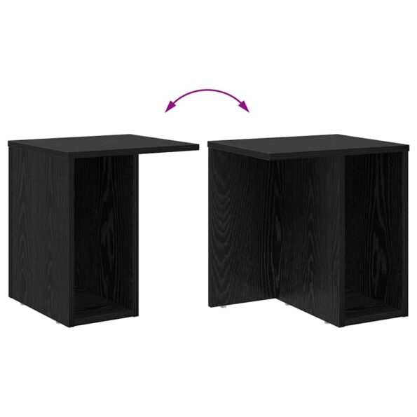 vidaXL Koncový stôl 2 pcs Čierny dub 37 x 32 x 40 cm Kompozitné drevo – Obrázok 11