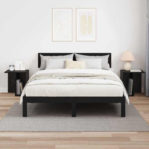 vidaXL Koncový stôl 2 pcs Čierny dub 37 x 32 x 40 cm Kompozitné drevo – Obrázok 4