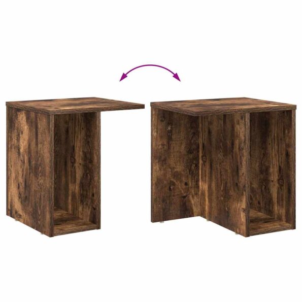 vidaXL Koncový stôl Dymová dub 37 x 32 x 40 cm Kompozitné drevo – Obrázok 10