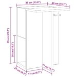 vidaXL Koncový stôl Biela 35 x 40 x 55 cm Kompozitné drevo – Obrázok 11