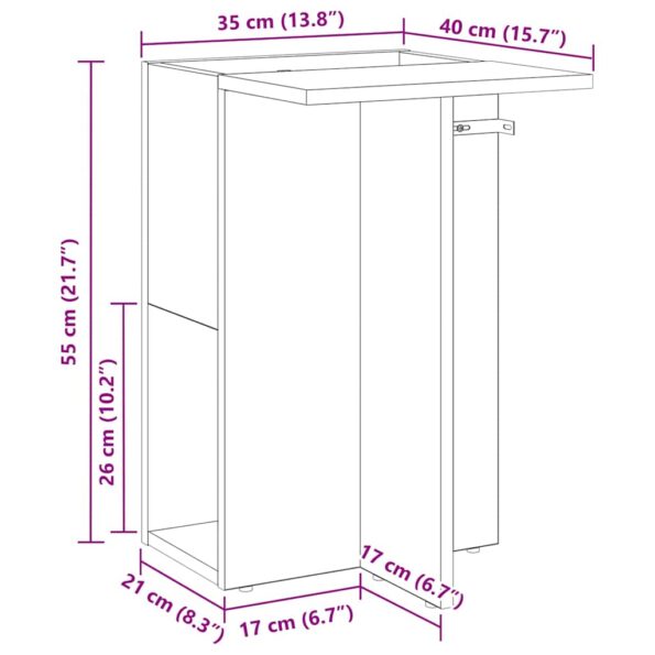 vidaXL Koncový stôl Sonoma dub 35 x 40 x 55 cm Kompozitné drevo – Obrázok 11