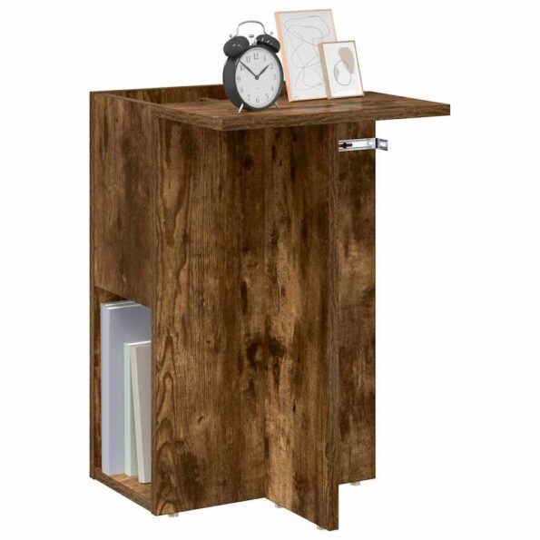 vidaXL Koncový stôl Dymová dub 35 x 40 x 55 cm Kompozitné drevo – Obrázok 3