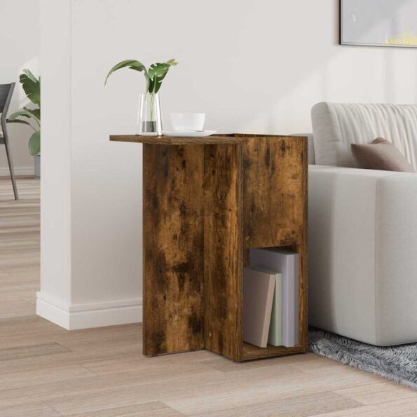 vidaXL Koncový stôl Dymová dub 35 x 40 x 55 cm Kompozitné drevo – Obrázok 4