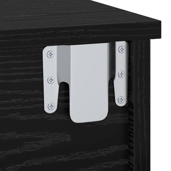 vidaXL Nočný stolík Čierny dub 40 x 31 x 15 cm Kompozitné drevo – Obrázok 9