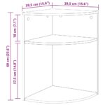 vidaXL Koncový stôl Biela 39,7 x 39,7 x 60 cm Kompozitné drevo – Obrázok 10
