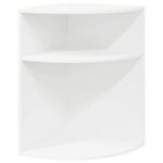 vidaXL Koncový stôl Biela 39,7 x 39,7 x 60 cm Kompozitné drevo – Obrázok 2