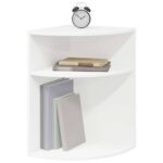 vidaXL Koncový stôl Biela 39,7 x 39,7 x 60 cm Kompozitné drevo – Obrázok 3